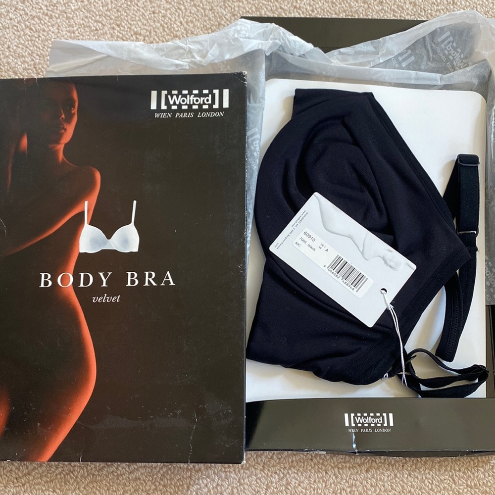 Wolford Black bra sz 36C 80C. NIB new.  Underwire. Matte unlined black stretch.